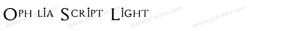 Ophélia Script Light字体转换